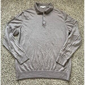 Jack Victor Polo Shirt Mens 2XL Wool Silk Cashmere Long Sleeve